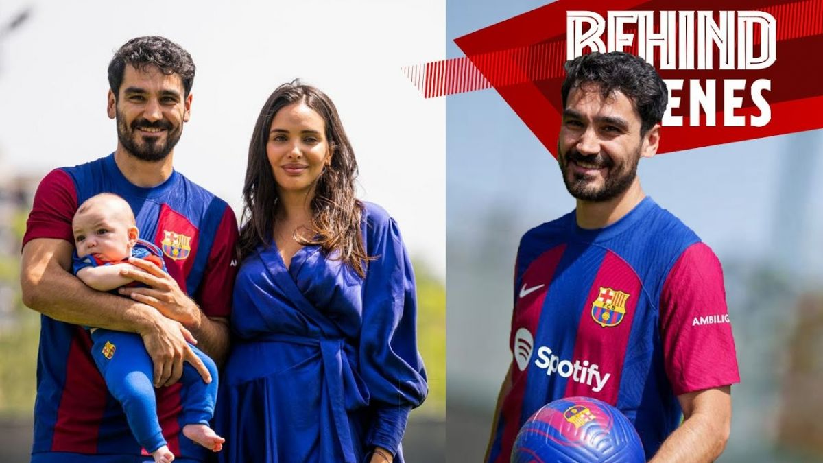 پشت صحنه مراسم معارفه گوندوگان ستاره جدید بارسلونا