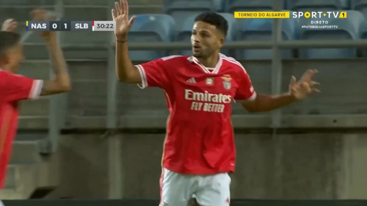 گل دوم بنفیکا به النصر (گونچالو راموس)