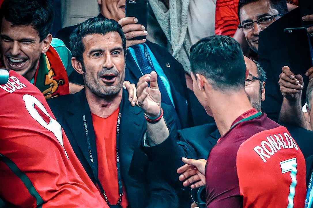 وقتی فیگو قهرمانی رونالدو در یورو 2016 را تبریک گفت (عکس)