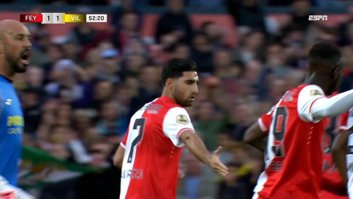 گل اول فاینورد به ویارئال (علیرضا جهانبخش - پنالتی)