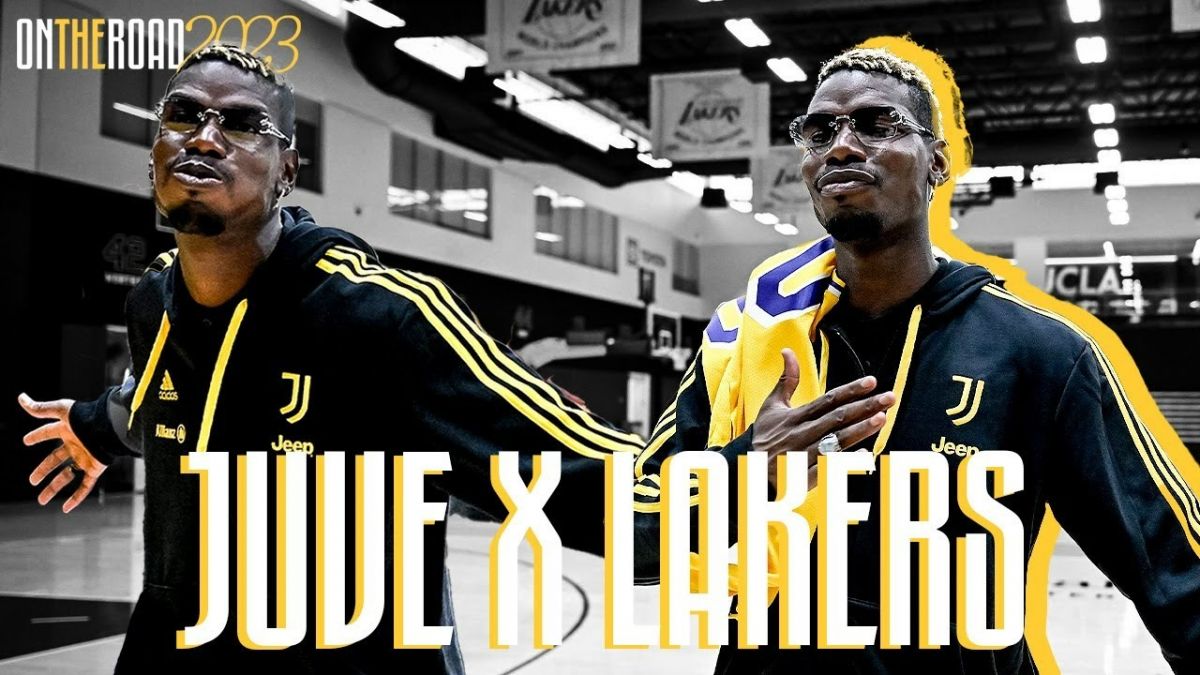 چالش بسکتبال پوگبا با بازیکنان لس آنجلس لیکرز