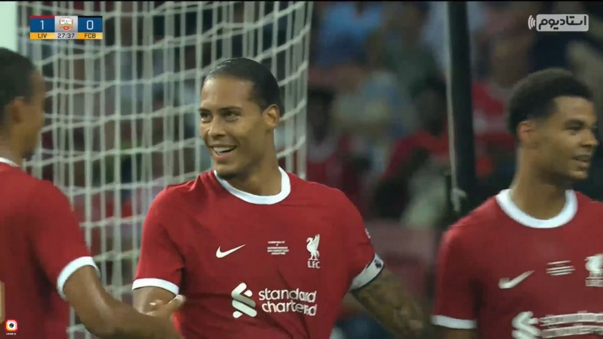 گل دوم لیورپول به بایرن مونیخ (ویرجیل فن دایک)