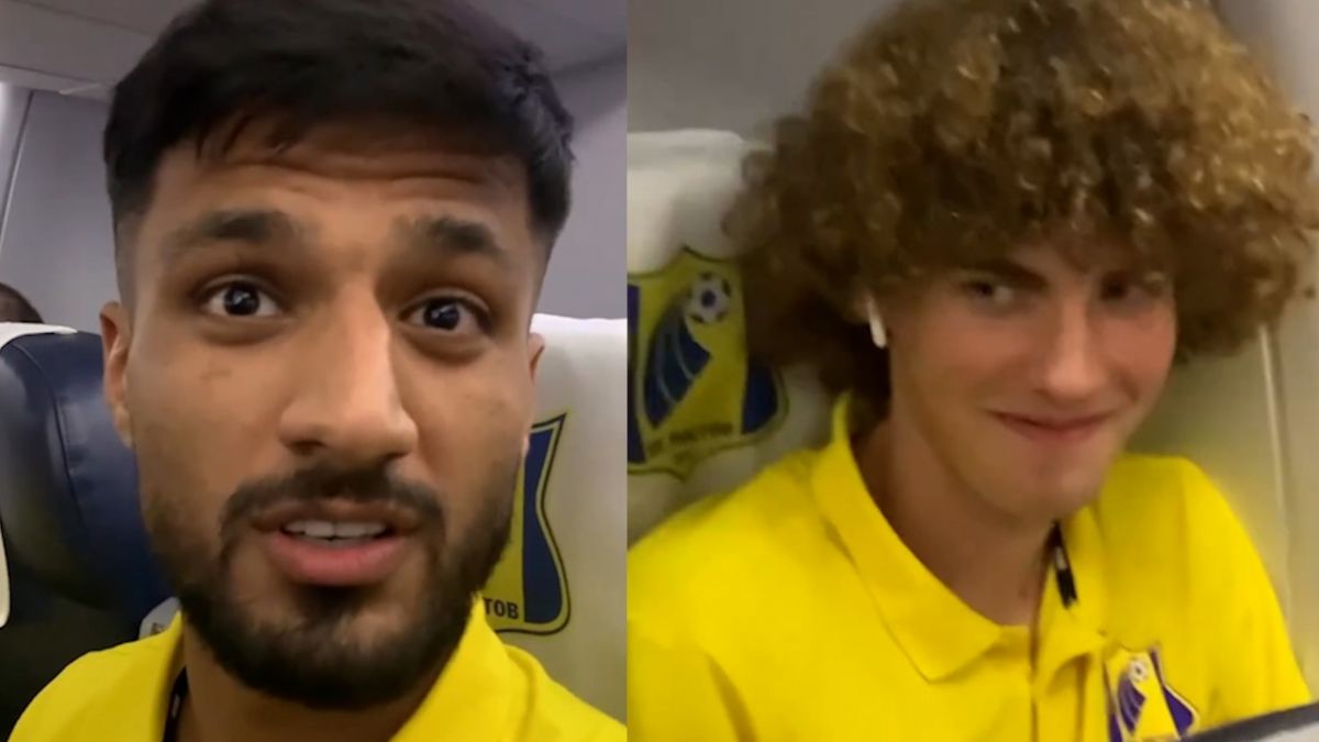 شوخی محمد محبی ستاره ایرانی روستوف با هم تیمی خود و صدا کردن او با نام داوید لوییز