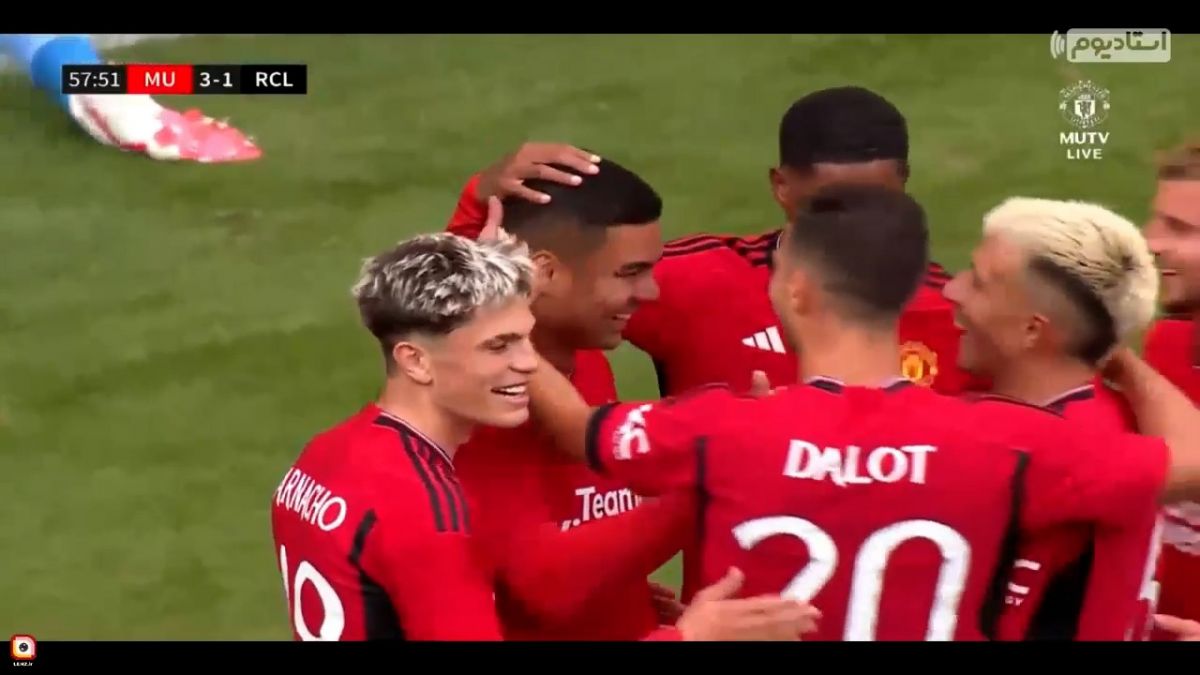 گل سوم منچستریونایتد به لانس (کاسمیرو )