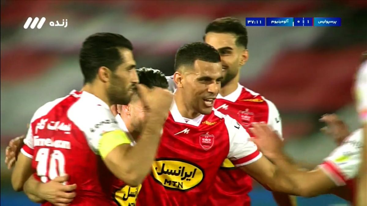 گل اول پرسپولیس به آلومینیوم (اولین گل فصل قرمزها - علی نعمتی)