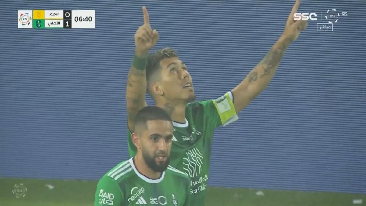 شروع طوفانی الاهلی و فیرمینو؛ گل اول الاهلی به الحزم (فیرمینو)