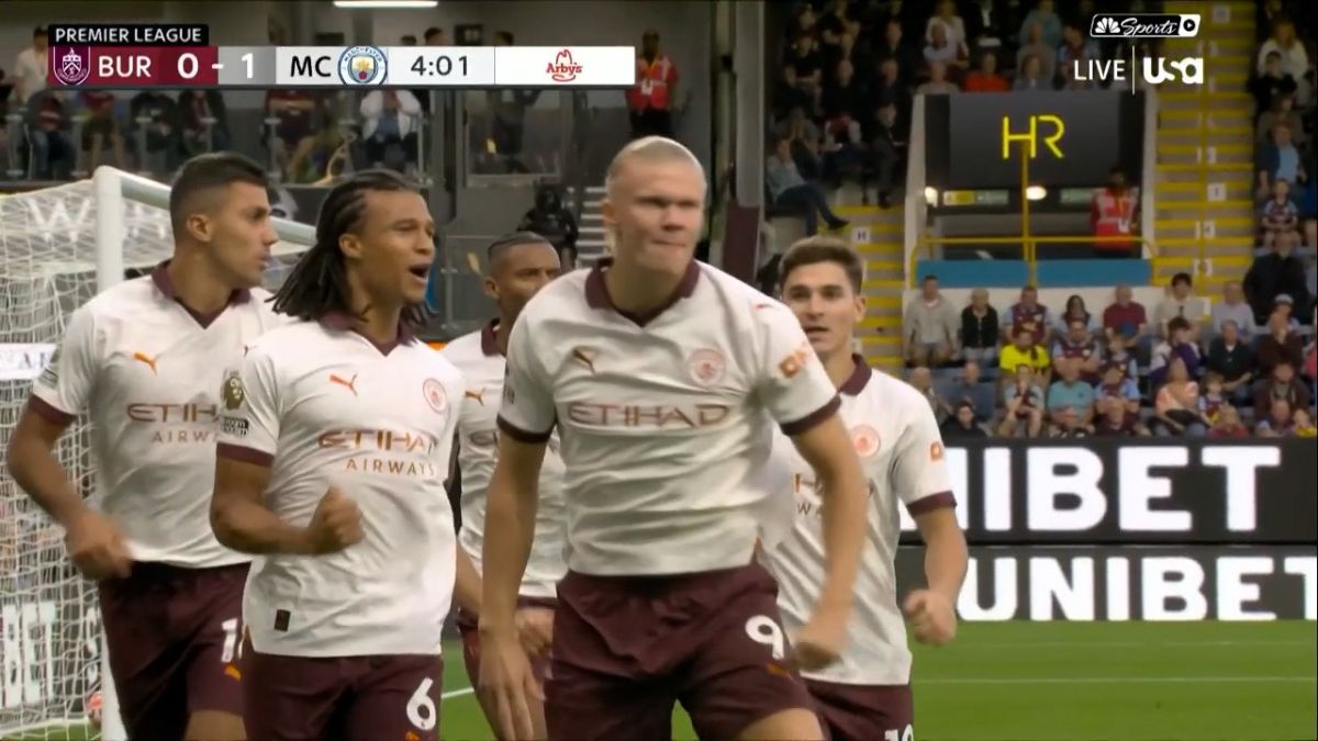 اولین گل فصل لیگ برتر انگلیس؛ گل اول منچسترسیتی به برنلی (ارلینگ هالند)