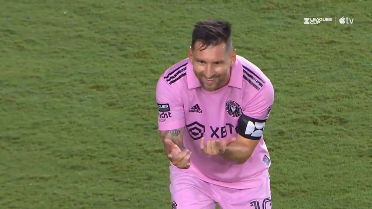 گل چهارم اینتر میامی به شارلوت (لیونل مسی)