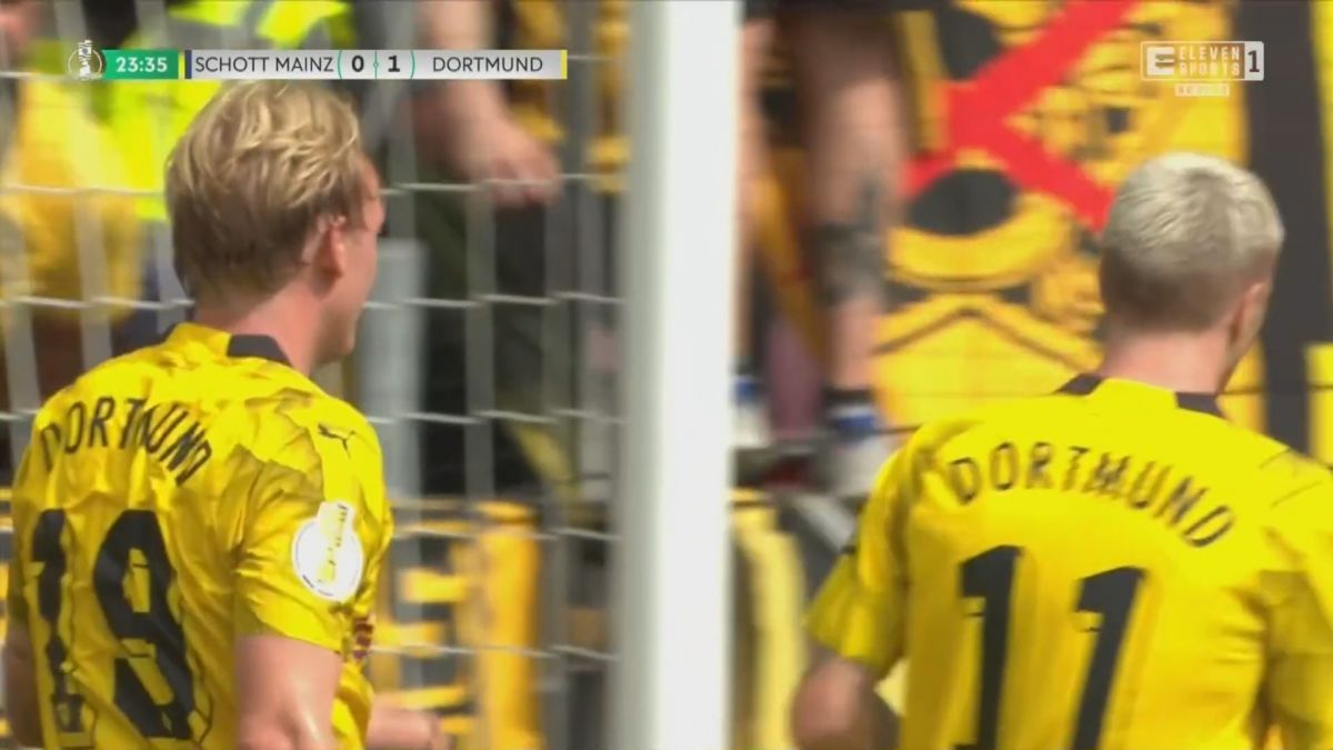 گل دوم دورتموند به شات ماینز (برانت)