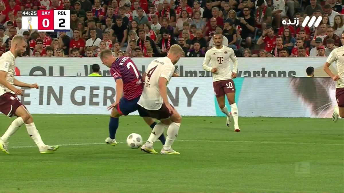 گل دوم لایپزیش به بایرن مونیخ (دبل دنی اولمو با دریبل زیدانی تماشایی)