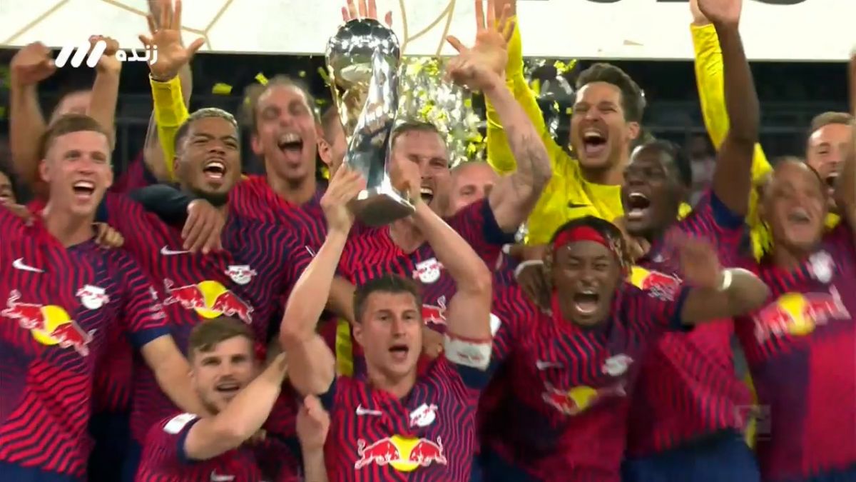 جشن قهرمانی لایپزیش در سوپرجام آلمان