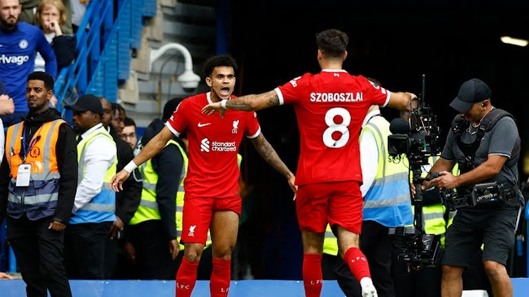 گل اول لیورپول به چلسی (دیاز با سوپرپاس صلاح)