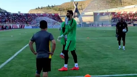 اختصاصی/ گرم کردن بازیکنان پرسپولیس برای تقابل با تراکتور