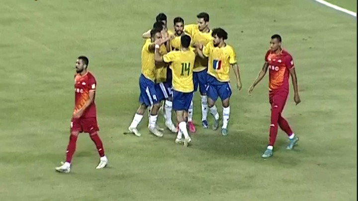 گل اول صنعت نفت آبادان به فولاد (شوت زیبای طالب ریکانی)