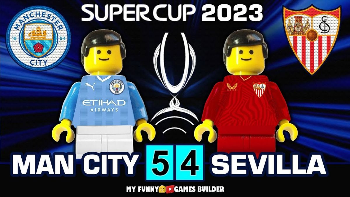 شبیه سازی قهرمانی منچسترسیتی در سوپرجام اروپا با عروسک لگو