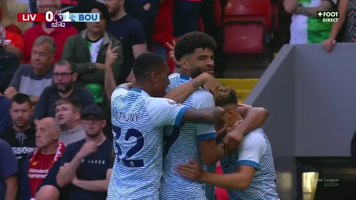 گل اول بورنموث به لیورپول (آنتوان سمنیو)