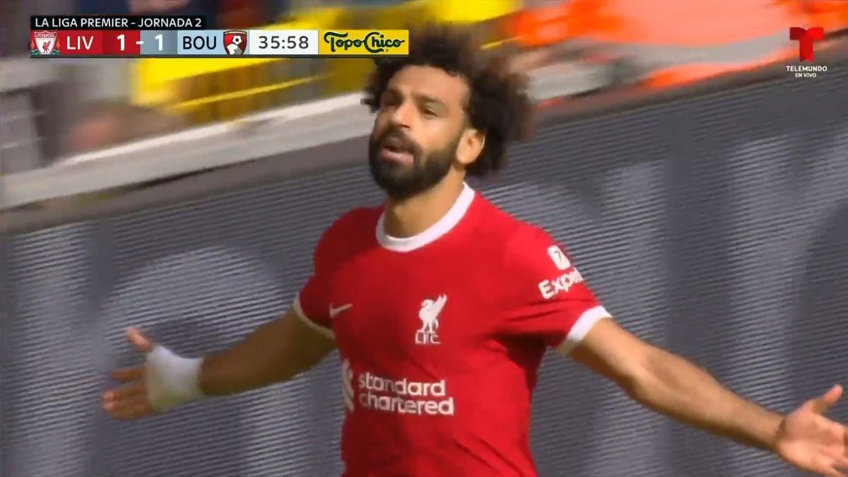 گل دوم لیورپول به بورنموث (محمد صلاح)