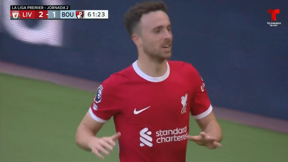 گل سوم لیورپول به بورنموث (دیوگو ژوتا)