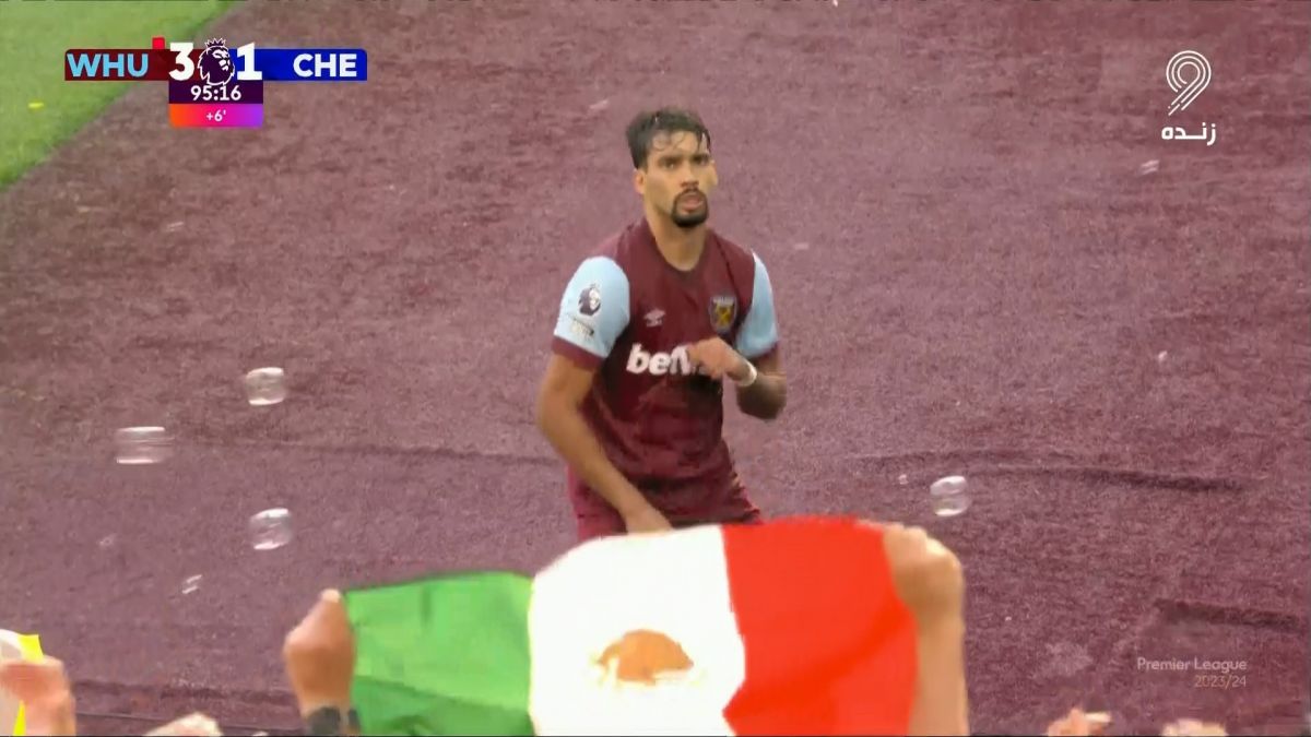 گل سوم وستهام به چلسی (لوکاس پاکتا)