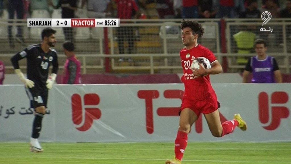 گل اول تراکتور به الشارجه (هاشم نژاد)
