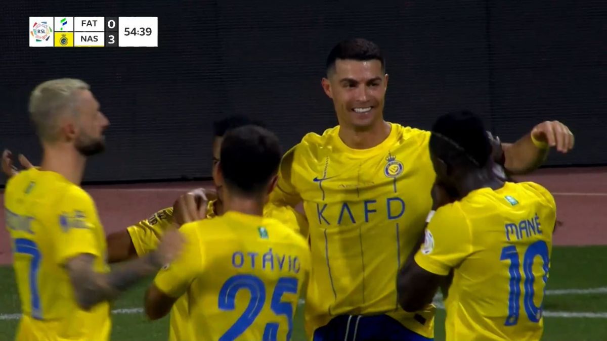 گل سوم النصر به الفتح (دبل کریستیانو رونالدو)