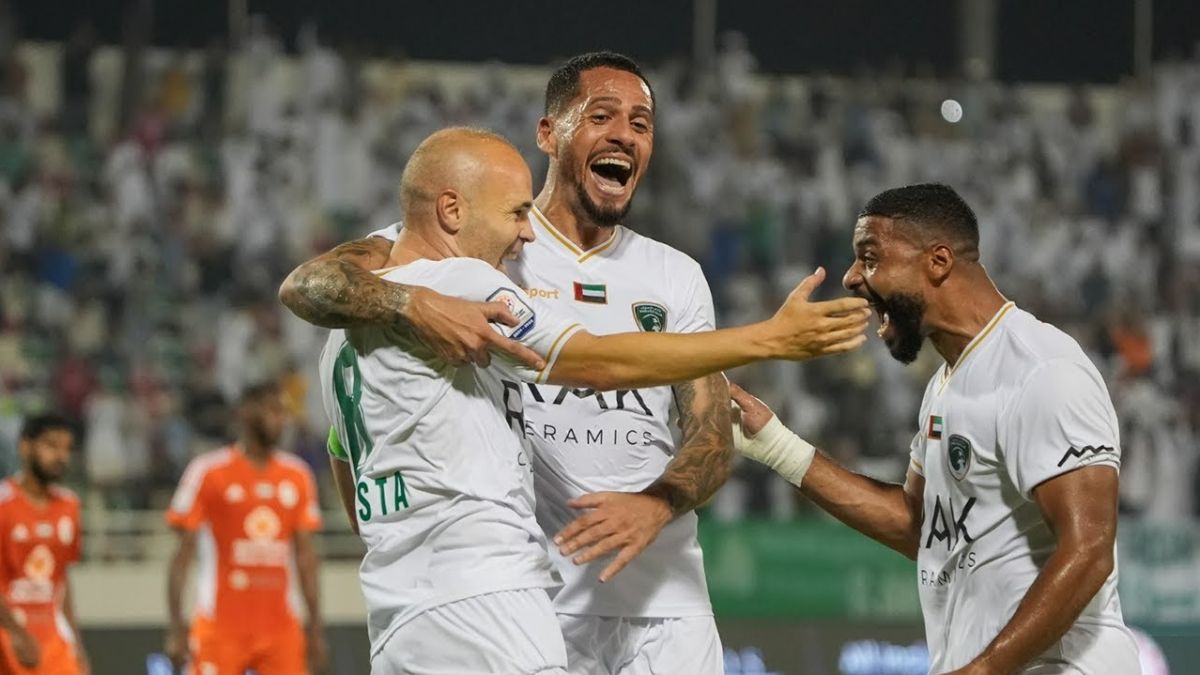 خلاصه بازی الامارات 4-4 عجمان (گل و پاس گل اینیستا)