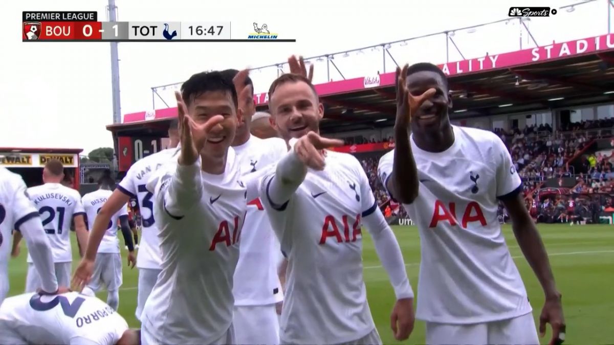 گل اول تاتنهام به بورنموث (جیمز مدیسون)