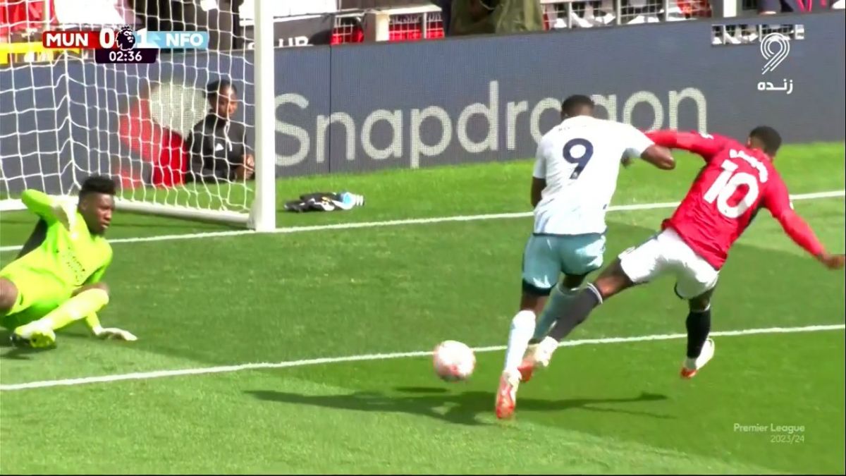 گل اول ناتینگهام فارست به منچستریونایتد (تایوو آونی)