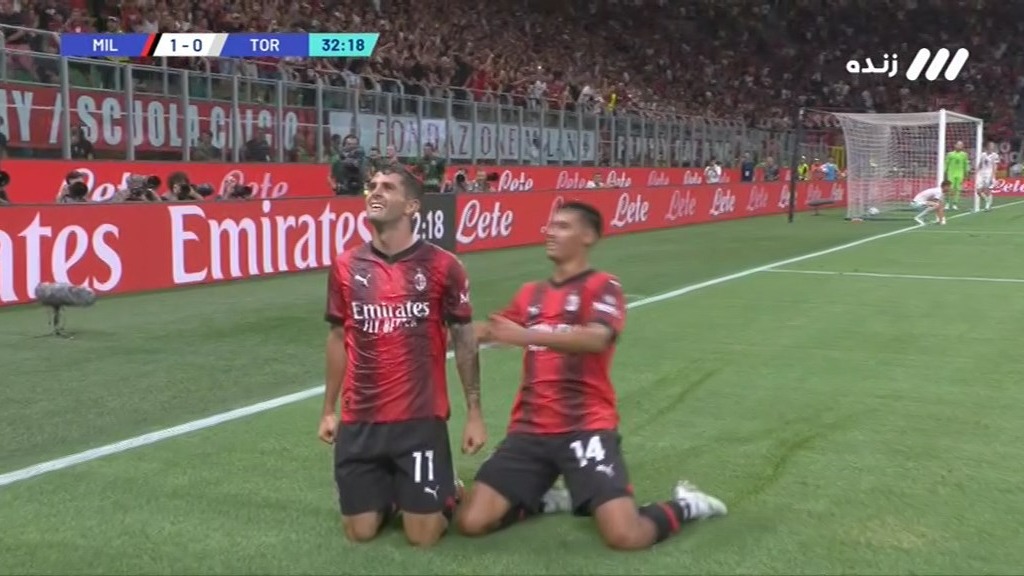 گل اول میلان به تورینو (پولیشیچ)