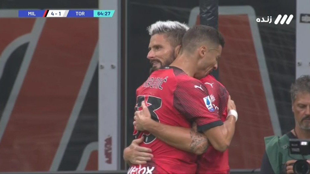 گل چهارم میلان به تورینو (دبل ژیرو - پنالتی)