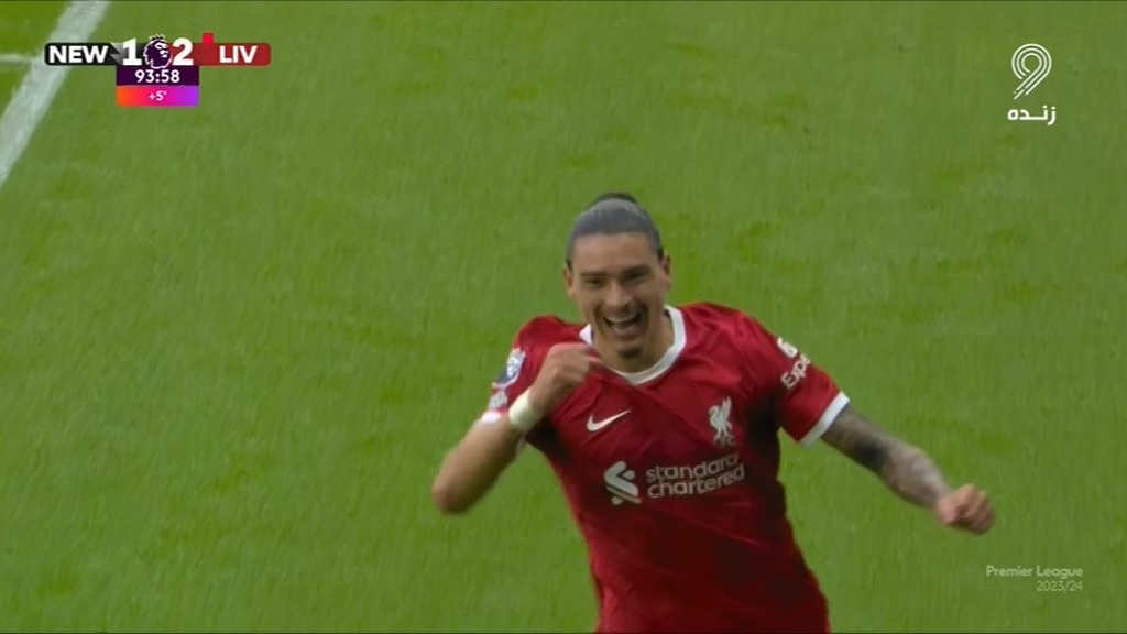 گل دوم لیورپول به نیوکاسل (دبل داروین نونیز)