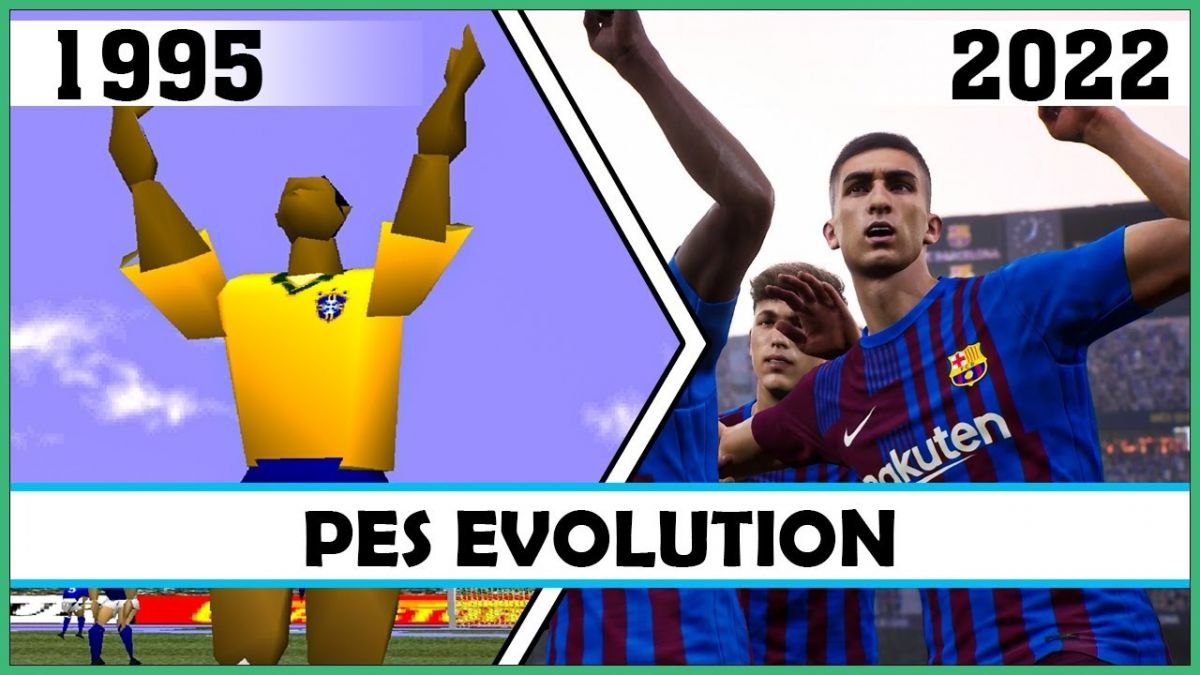 مسیر پیشرفت گرافیکی بازی PES از سال 1995 تا 2022