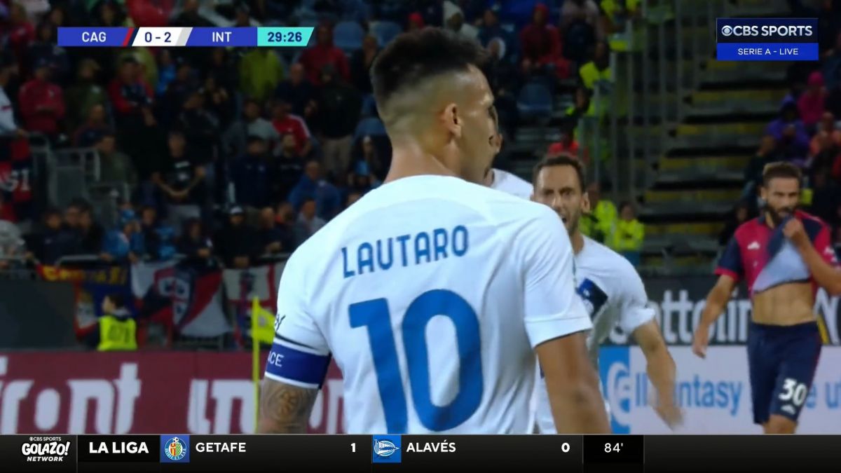 گل دوم اینتر به کالیاری (لائوتارو مارتینز)