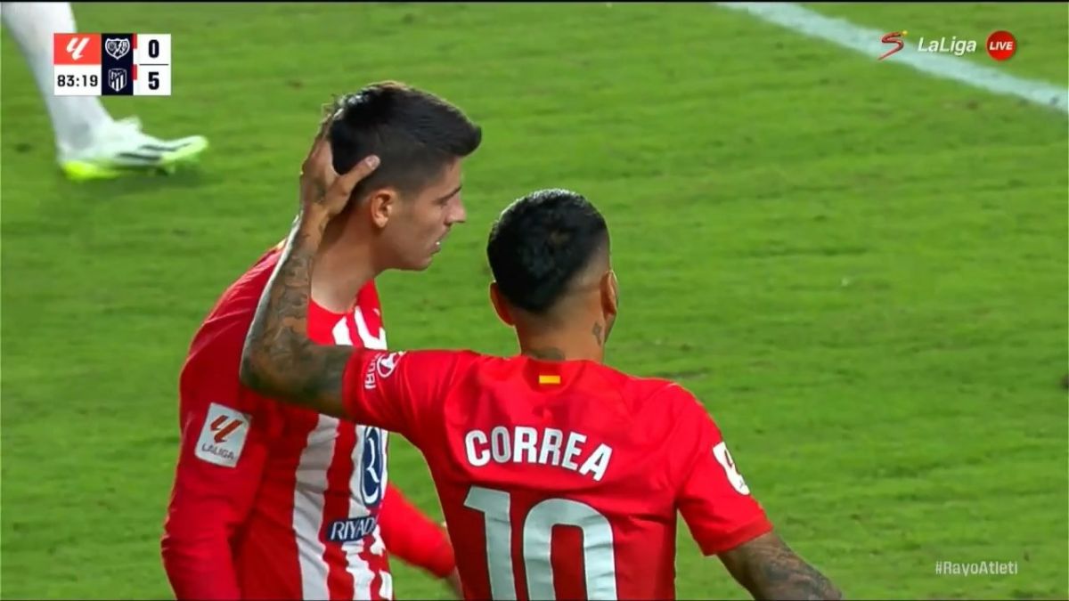 گل ششم اتلتیکو مادرید به رایووایکانو (دبل موراتا)