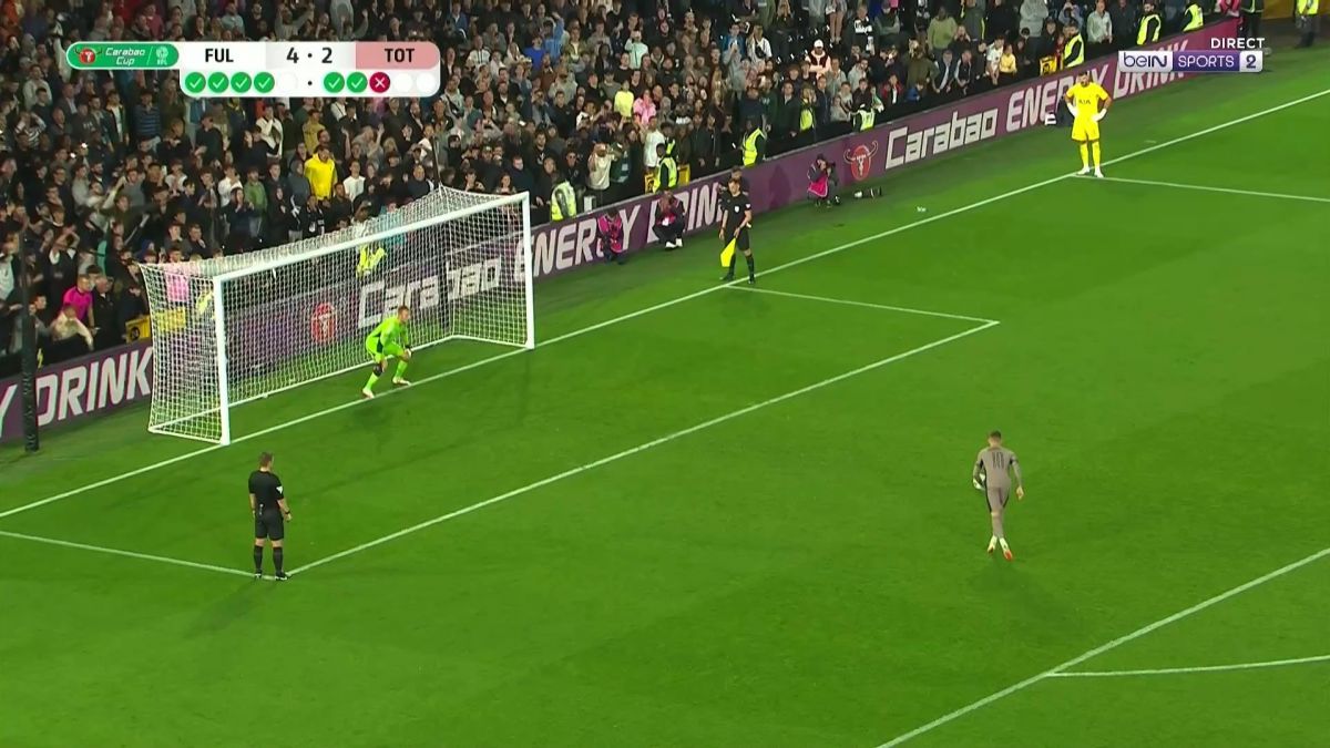 ضربات پنالتی بازی فولام 5-3 تاتنهام (جام اتحادیه)