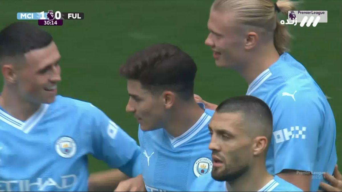 گل اول منچسترسیتی به فولام (آلوارز)