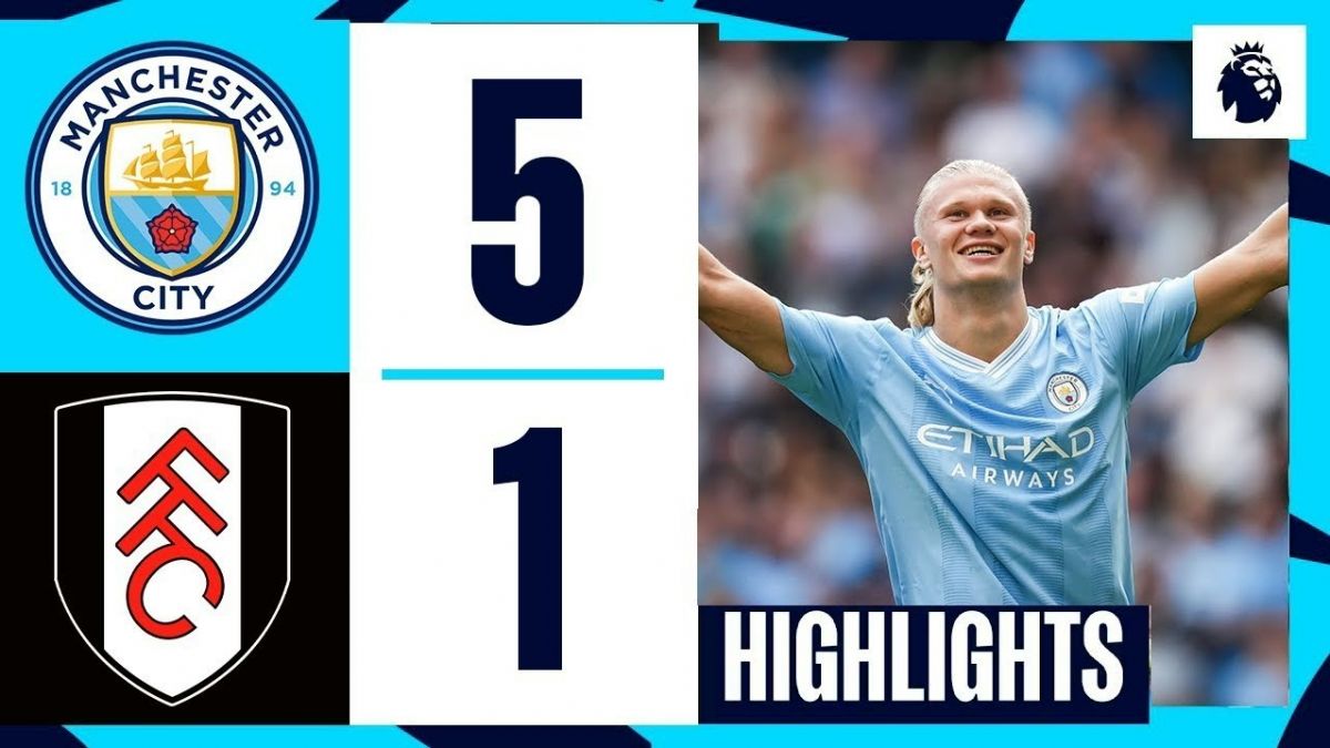 خلاصه بازی منچسترسیتی 5-1 فولام