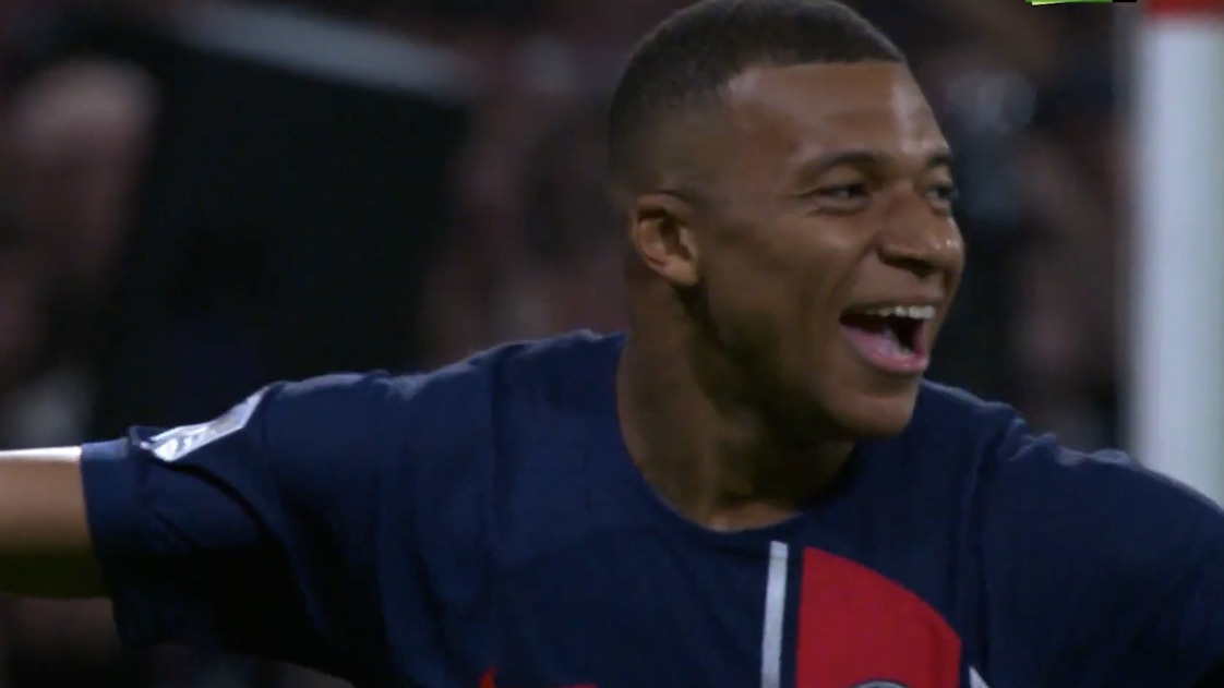 گل اول پاری سن ژرمن به لیون (کیلیان امباپه)