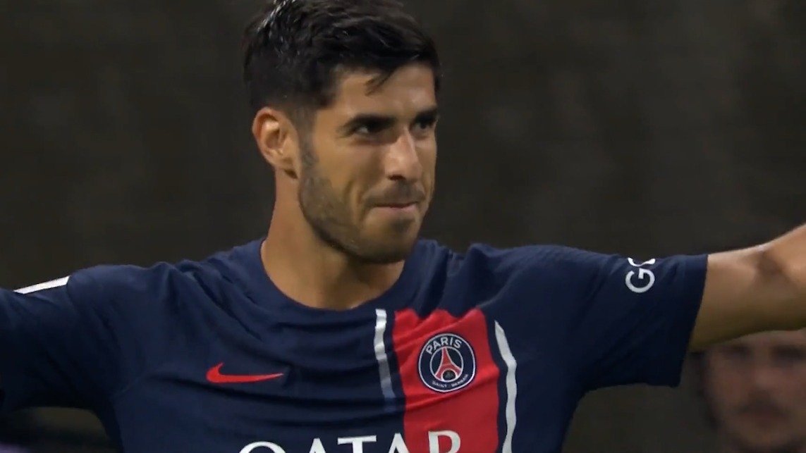 گل سوم پاری سن ژرمن به لیون (مارکو آسنسیو)