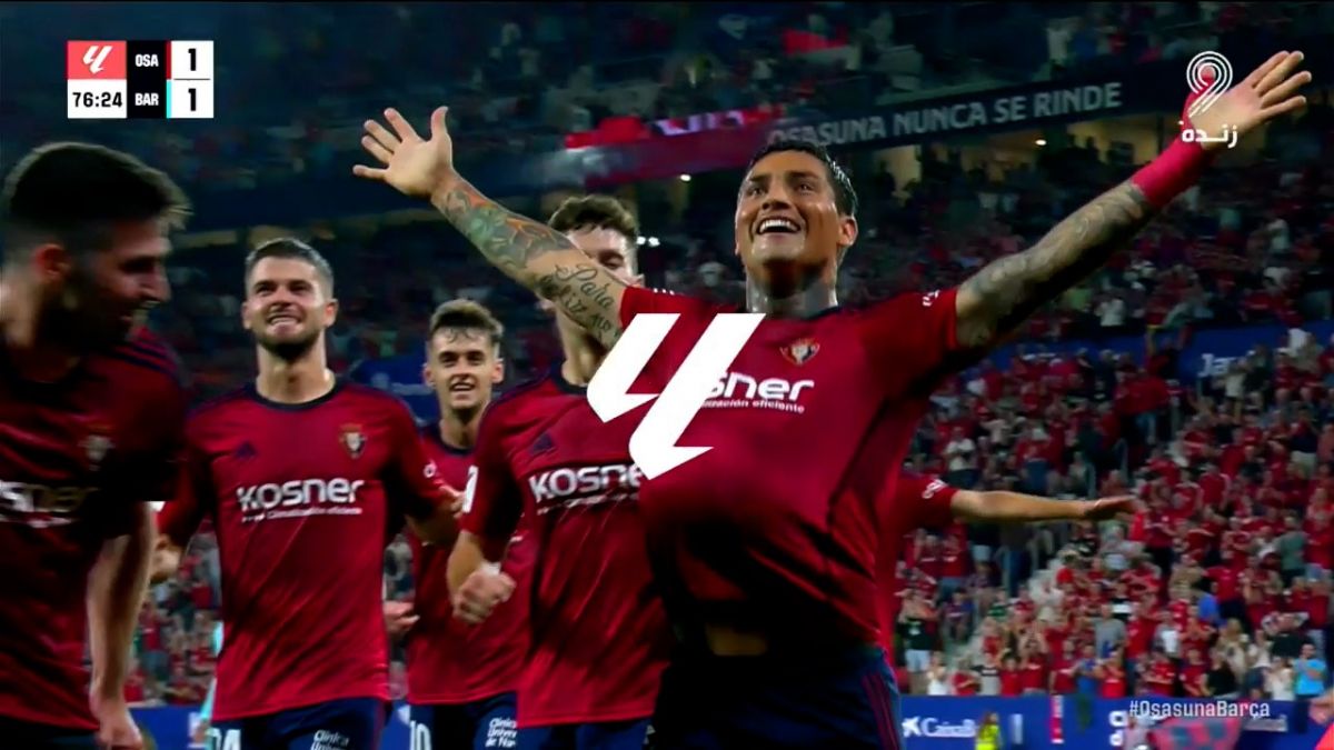گل اول اوساسونا به بارسلونا (شوت زیبای ازیکوئل آویلا)