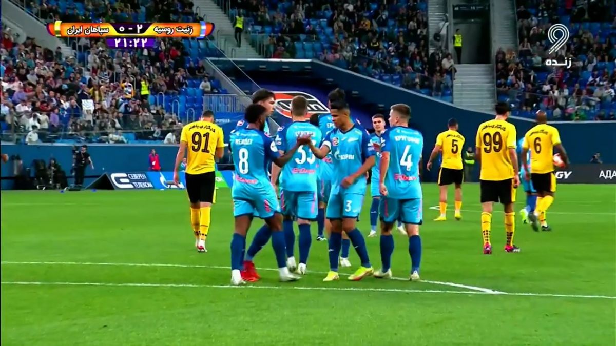 گل دوم زنیت به سپاهان (زلیم خان باکائف)