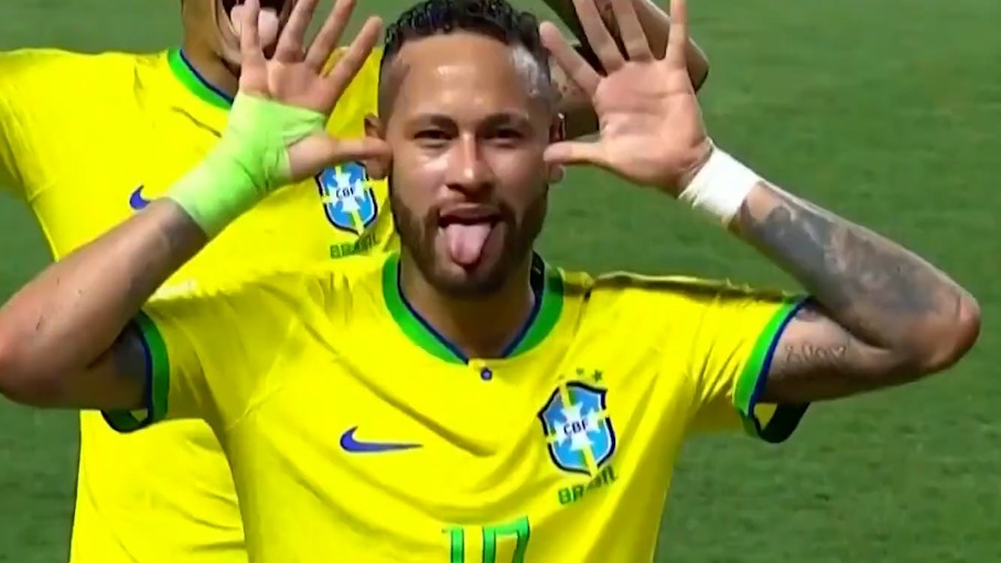 گل پنجم برزیل به بولیوی (دبل نیمار)