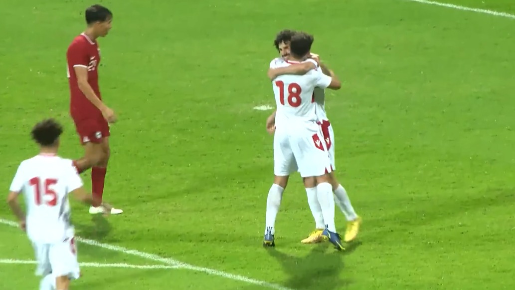 گل زیبای وحدت هنانوف مدافع خارجی پرسپولیس برای تاجیکستان در مقابل سنگاپور