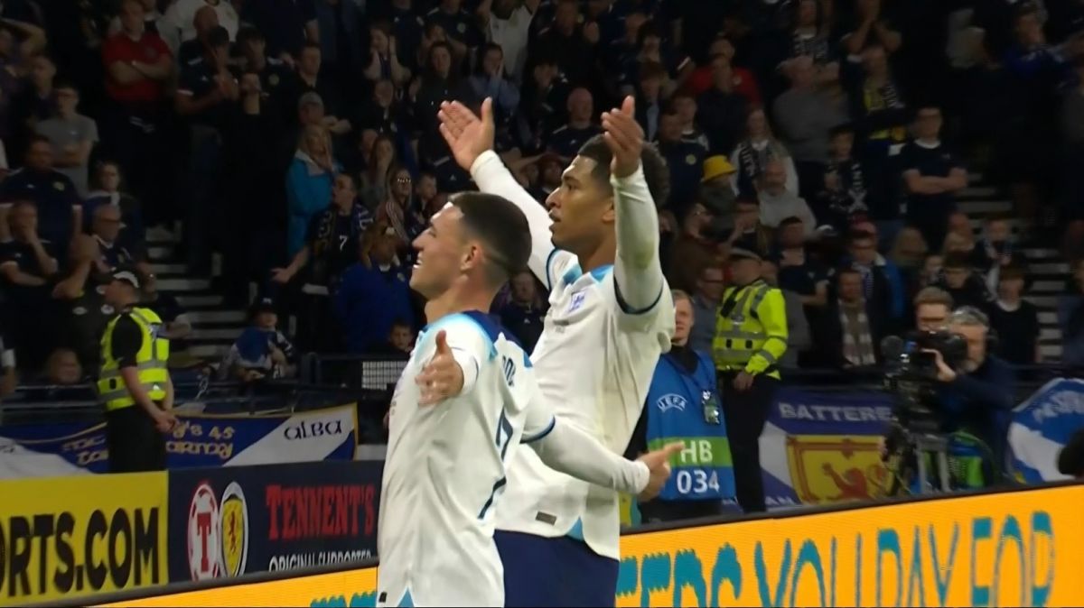 گل دوم انگلیس به اسکاتلند (بلینگام)