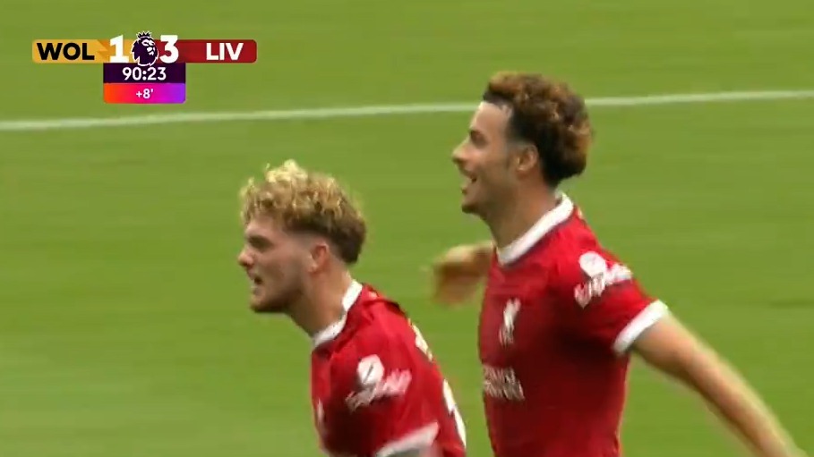 گل سوم لیورپول به ولورهمپتون (هاروی الیوت)