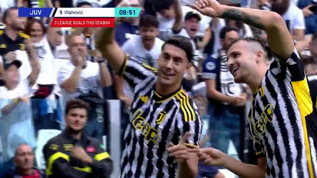 گل اول یوونتوس به لاتزیو (ولاهوویچ)