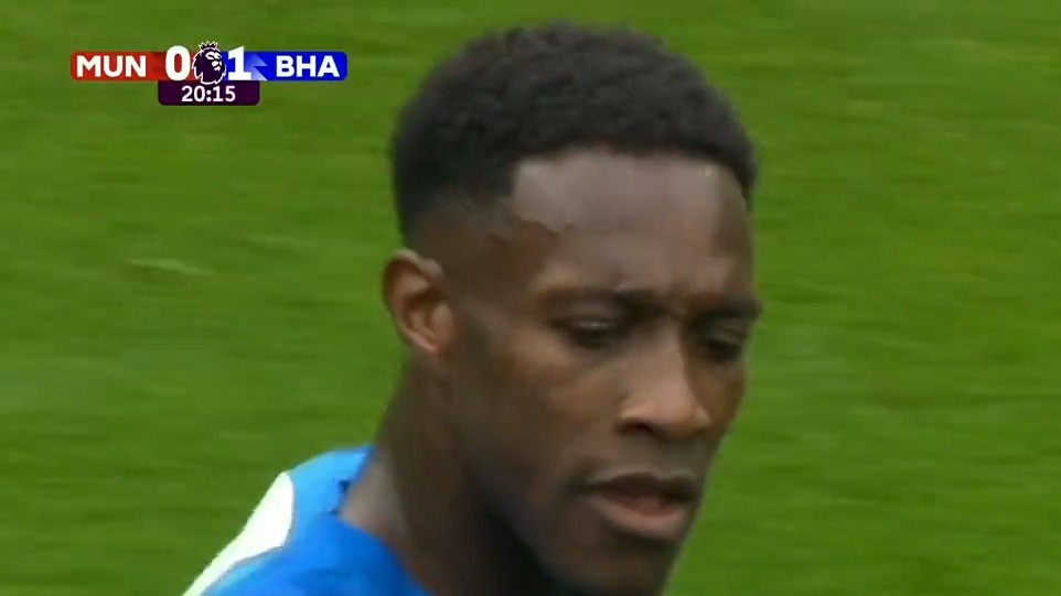 گل اول برایتون به منچستریونایتد (دنی ولبک)