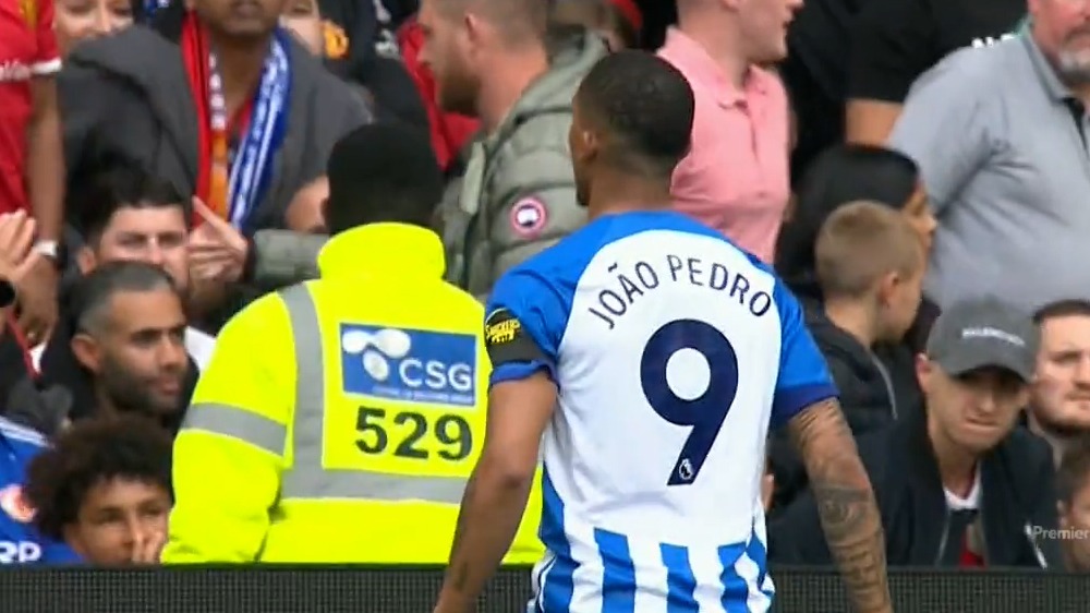 گل سوم برایتون به منچستریونایتد (جائو پدرو)