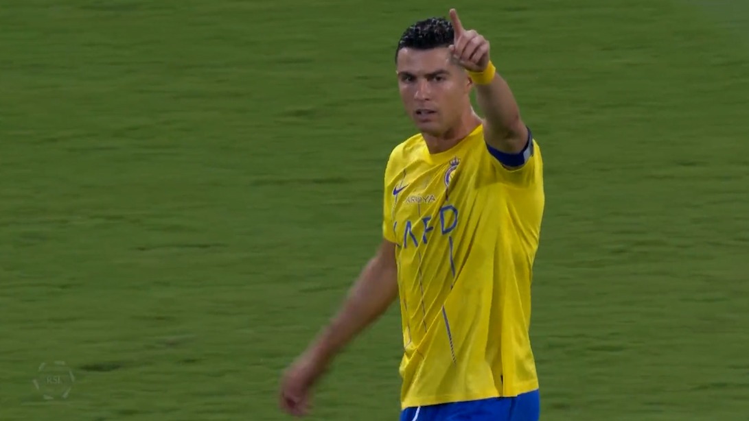 گل سوم النصر به الرائد (کریستیانو رونالدو)