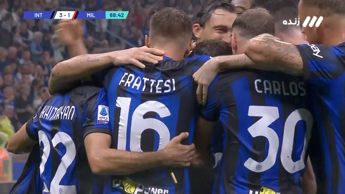 گل سوم اینتر به میلان (دبل مخیتاریان)